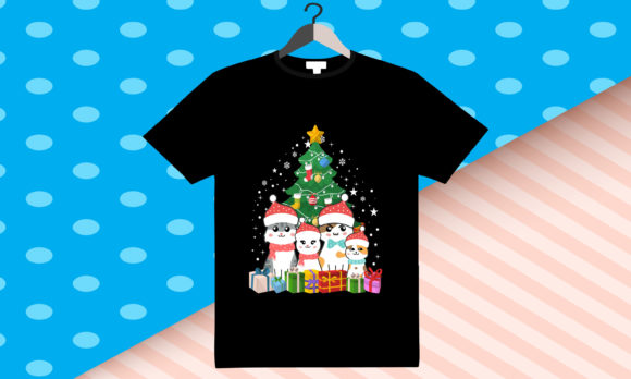 Cat Christmas T-Shirt Design for T-Shirt Designs