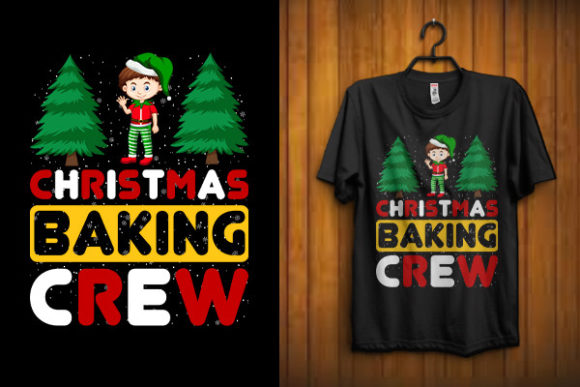 Christmas Baking Crew T Shirt Design Svg for Print Templates