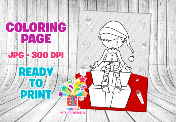 Christmas Coloring Page 14 for Branding and Packaging