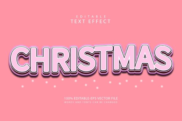 Christmas Editable Text Effect 3D for Layer Styles
