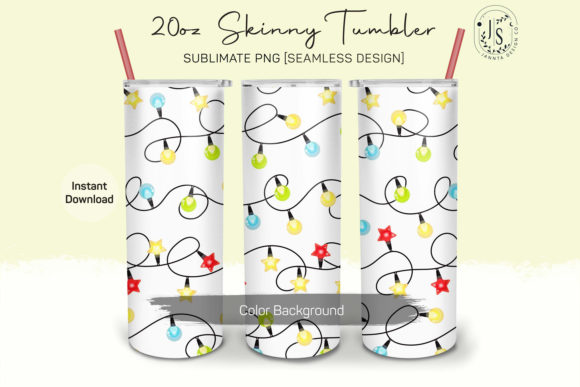 Christmas Garland Light 20oz Sublimation for Crafts and Content Publishing