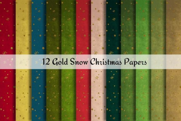 Christmas Golden Snow Digital Papers Review