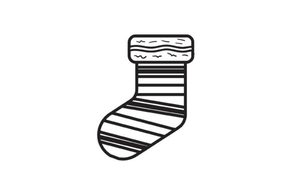 Christmas Icon Stripe Socks Outline Review