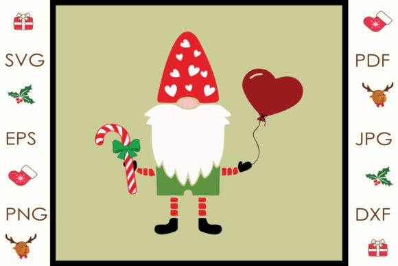 Christmas Lovely Gnome Svg for Holiday Crafting