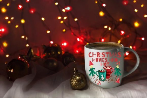 Christmas Movies Hot Chocolate Print Templates for Local Branding