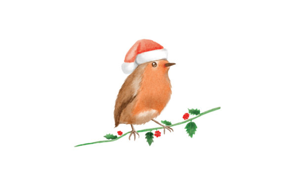 Christmassy Watercolor Robin for Festive Crafting