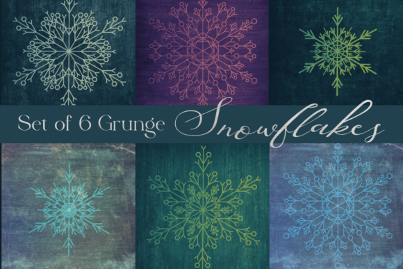 Grunge Winter Snowflakes 4k Backgrounds for Crafting