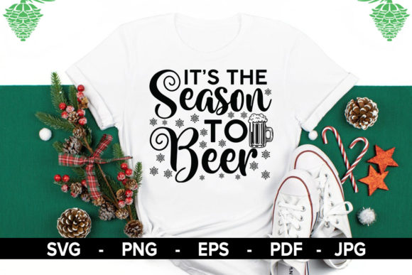 It’s the Season to Beer SVG - A Festive Print Template for Branding