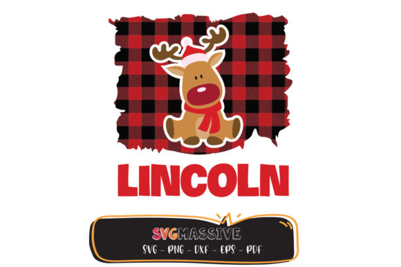 Lincoln Red Plaid Christmas Svg File for Crafts