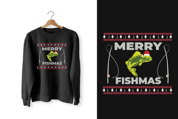 Merry Fishmas Christmas Tshirt Print Templates