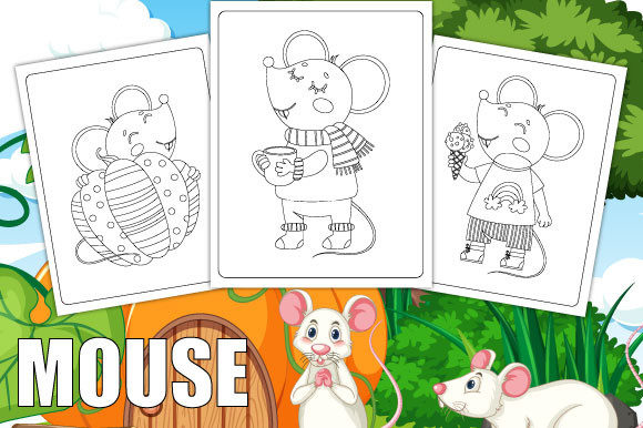 Mouse Coloring Book Pages for Kids – A Playful Design Asset