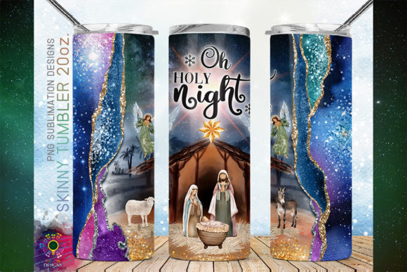 Oh Holy Night Christmas Nativity Tumbler Crafts