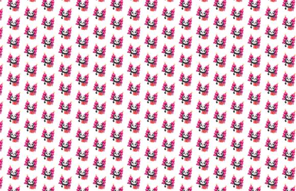 Panda Christmas Pattern Art for Festive Branding