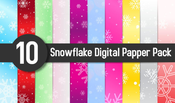 Snowflakes Scrapbook Bundle for Cricut and Handmade Backgrounds