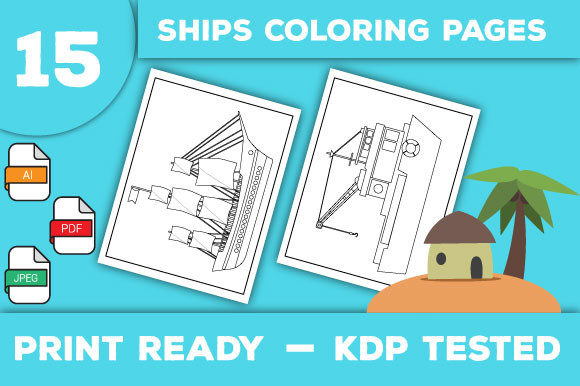 Sships Scissor Skills Coloring Book Page for Branding and Marketing